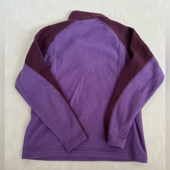 Vintage Kids XL Patagonia Warm Fleece Purple Brown Outdoors Hiking Winter - Picture 2 of 5